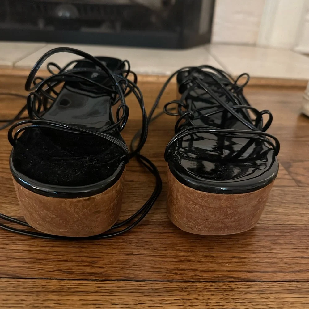 Jeffrey Campbell Black Strappy Platform Sandals - Picture 2 of 3